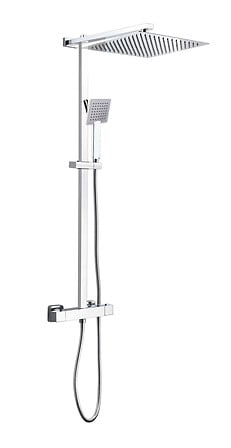 Colonne de douche thermostatique tête extra-pla...