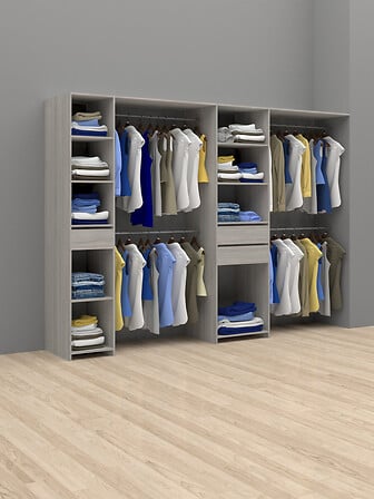 Amenagement de placard d'angle Caroline - Chene...