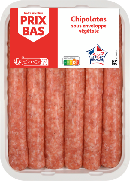  6 Chipolatas code EAN 3505625001229 
