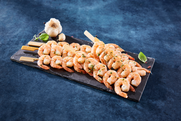  4 Brochettes De Crevettes Cuites Ail Et Persil Ou Provençale code EAN 3505625029469 