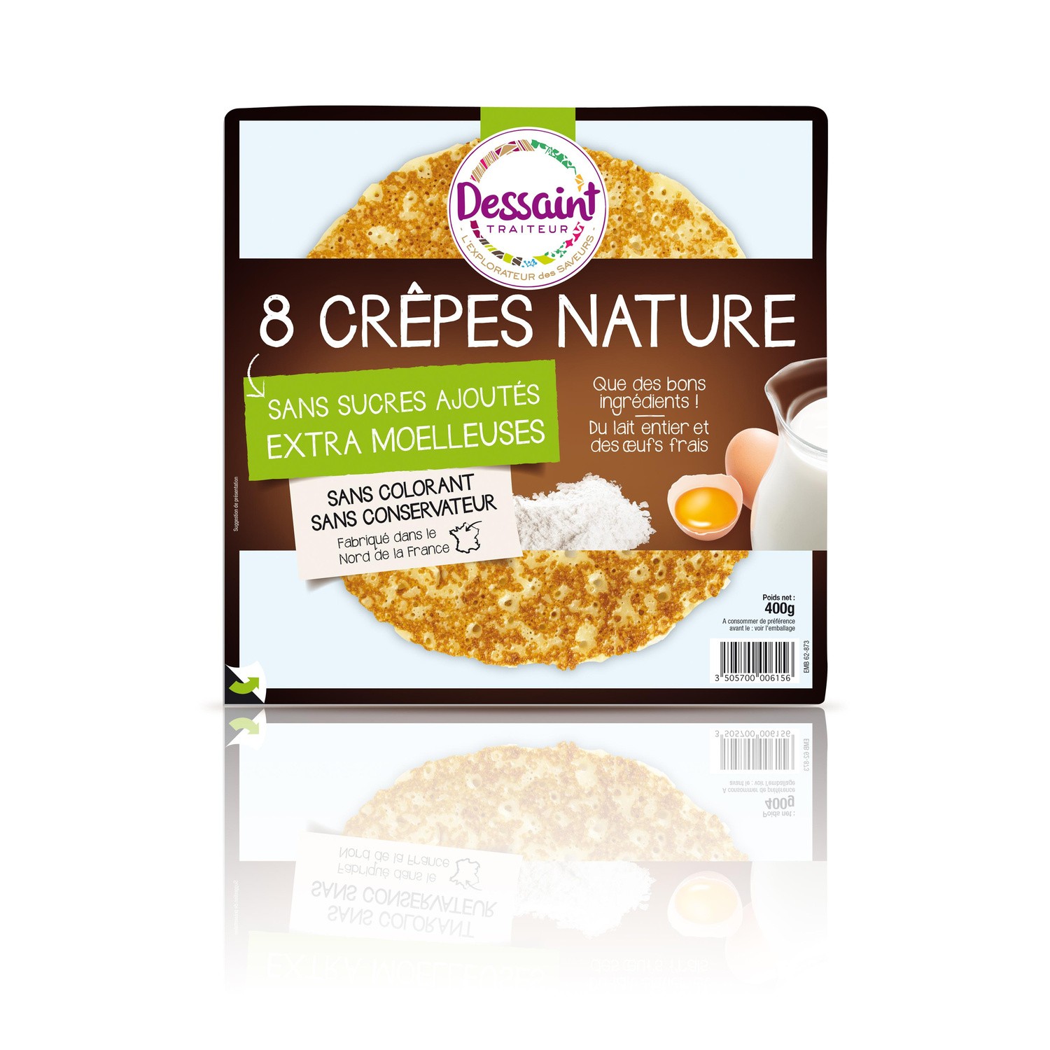 DESSAINT DANIEL Crêpes nature s/sucres ajoutés DESSAINT TRAITEUR code EAN 3505700006156 