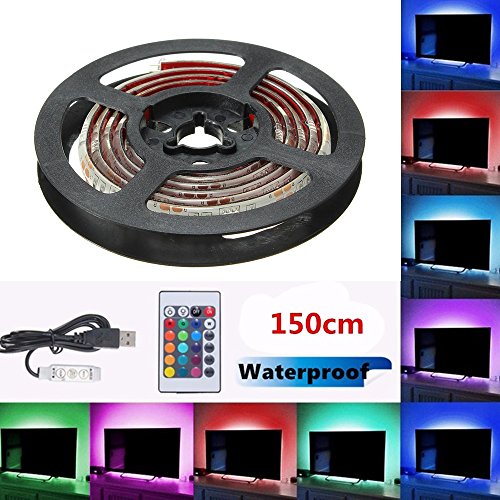 1.5m ruban led usb 60 led rgb étanche ip65 avec...