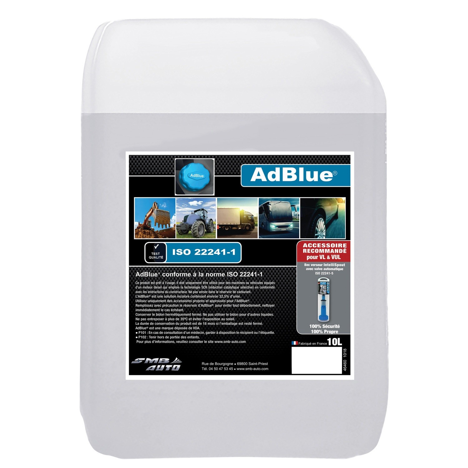Additif ADBLUE SMB 10L pour moteur diesel SMB