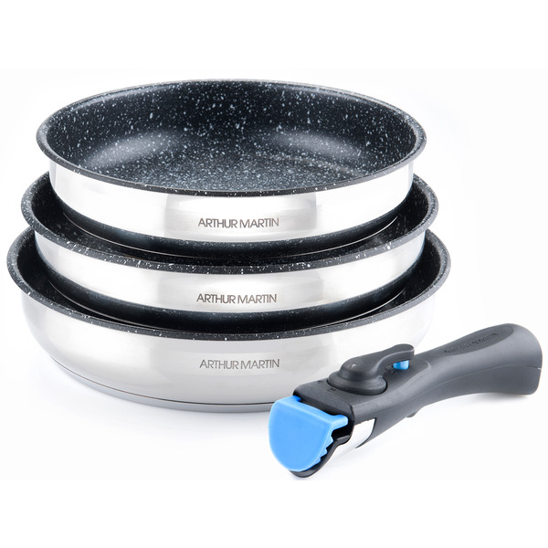 Lot de 3 poêles amovibles