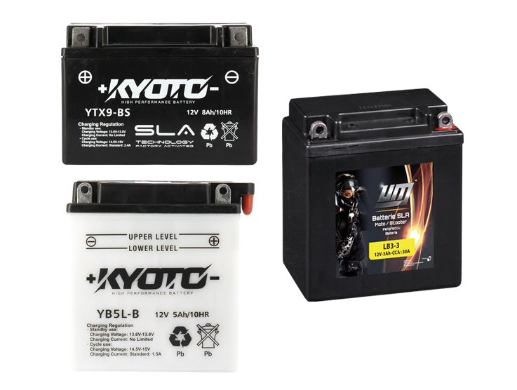  DE LA GAMME DE BATTERIES MOTO DES MARQUES 