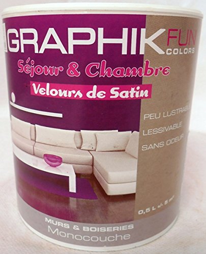 GRAPHIK Peinture acrylique séjours et chambres Graphik couleur Rose bengale satin 0.5L code EAN 3509399022763 