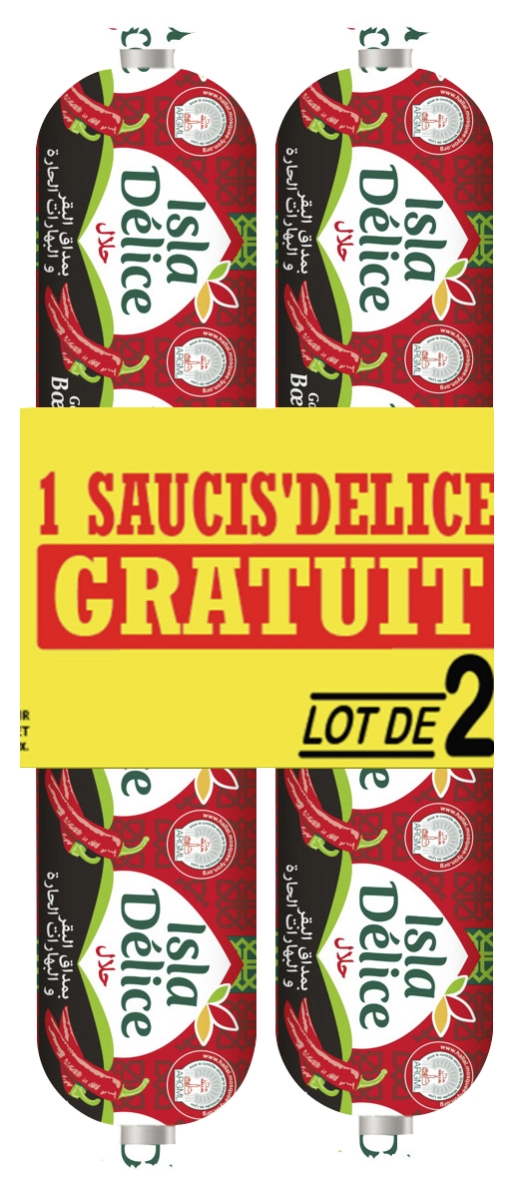 Isla Délice Saucisson Saucis'délice bœuf piquant Isla Délice code EAN 3512690002839 
