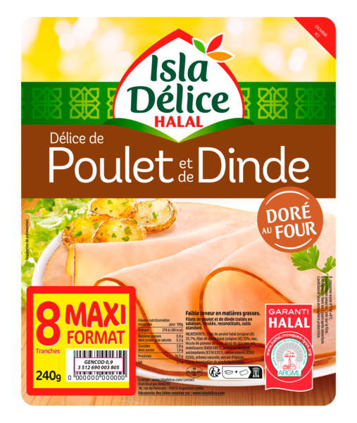 DÉLICE DE POULET ET DE DINDE DORÉ AU FOUR 8 TRA...