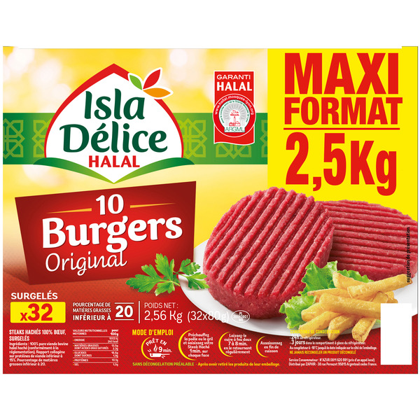 Burgers Original Halal surgelés 