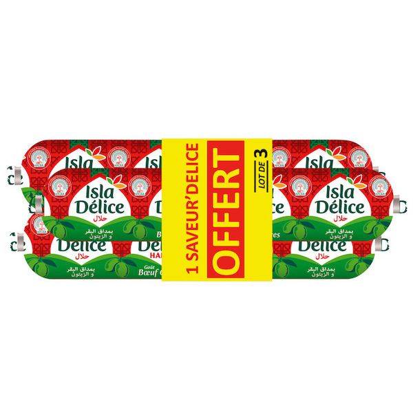 Saucisses Saveur' Délice goût boeuf et olives H...