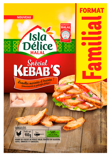 Lamelles de volaille Halal Spécial Kebab's surg...