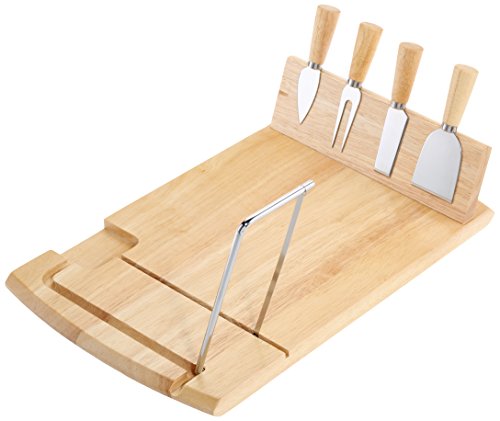 JD Diffusion T3355 Plat Fromage 4 Pièces + Lame