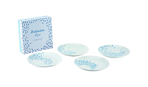 JD Diffusion K4807BAN Coffret de 4 Assiettes à ...