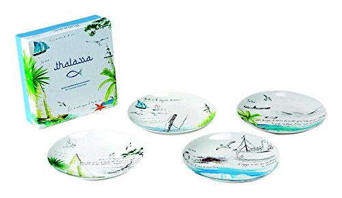 JD Diffusion K4807CVO Coffret de 4 Assiettes à ...