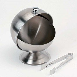 BOULE A SUCRE PM INOX MATE + PINCE