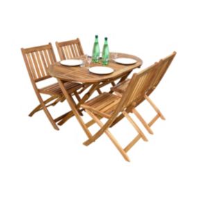  Salon de jardin ovale en acacia Fidgi - 4 chaises code EAN 3517239270090 