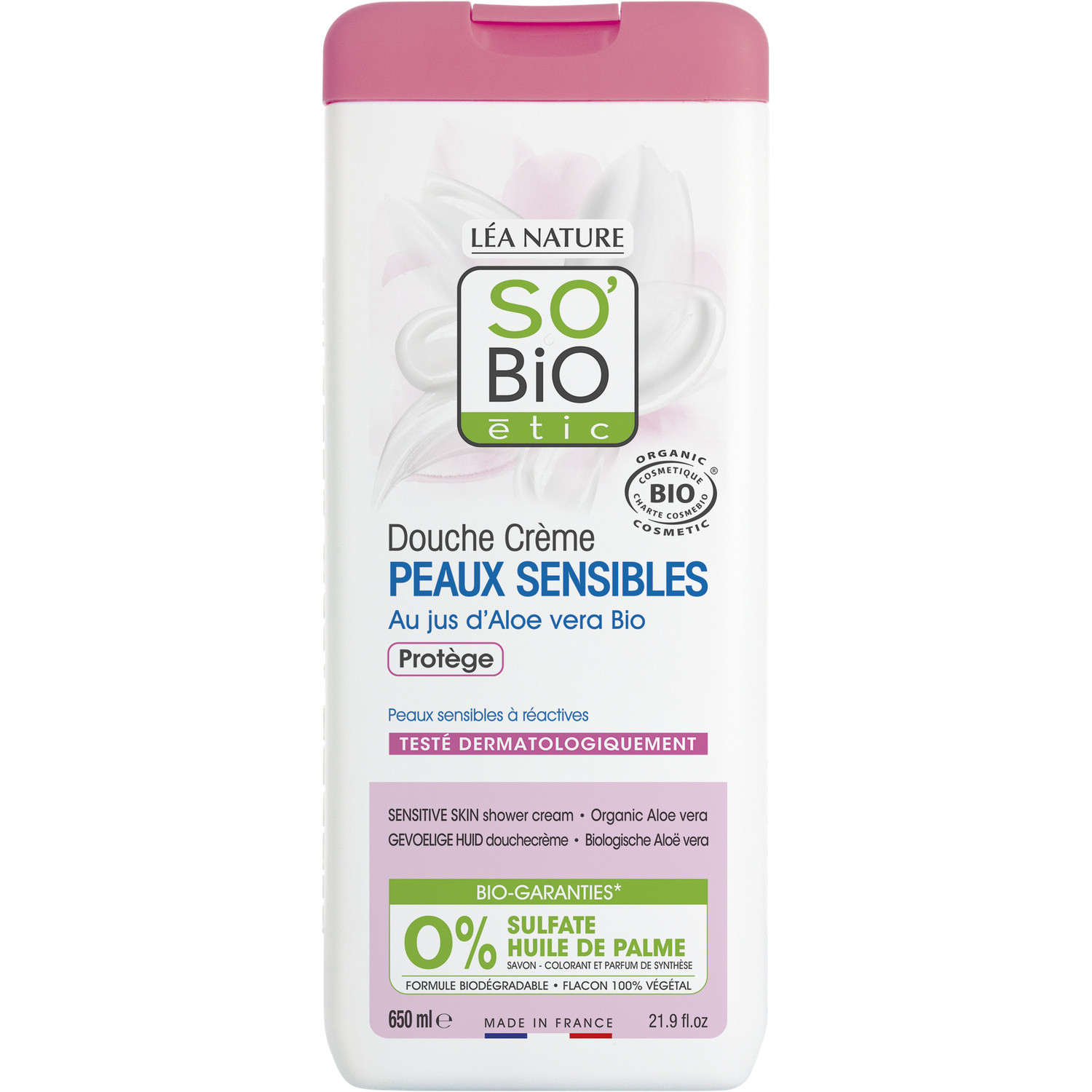 Crème de douche peaux sensibles aloe vera Bio L...