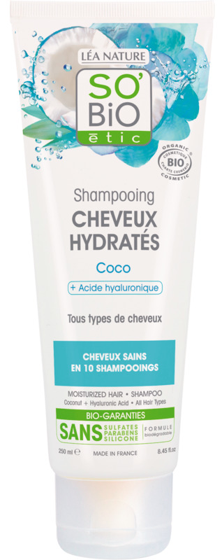 SHAMPOOING BIO CHEVEUX HYDRATÉS COCO SOBIO ETIC