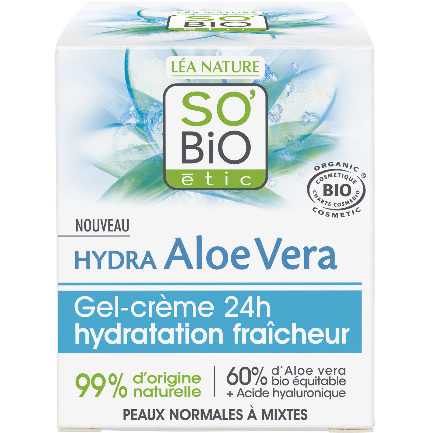 Gel-crème hydra aloe vera so'Bio LEA NATURE