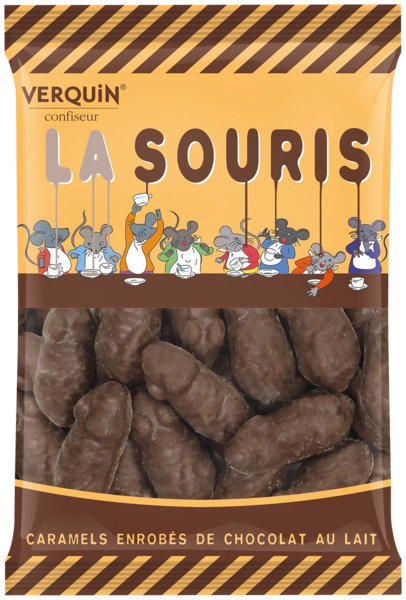  La Souris Caramels Enrobés De Chocolat Verquin code EAN 3517460421186 