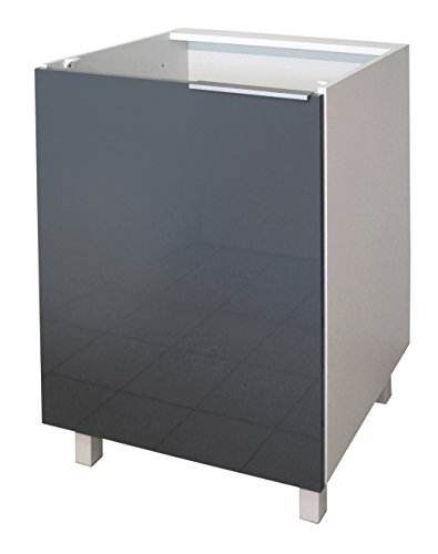Belenus Berlenus CP6BG Meuble Bas de Cuisine avec 1 Porte Gris Haute Brillance 60 cm 3519110056090 (3519110056090)