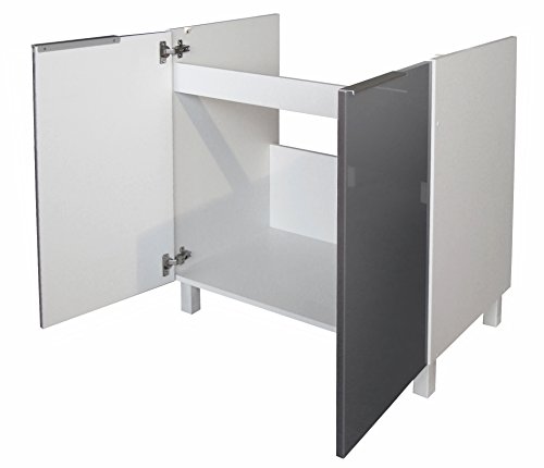 Belenus Berlenus CE8BG Meuble Bas de Cuisine sous Evier Gris Haute Brillance 80 cm 3519110058292 (3519110058292)