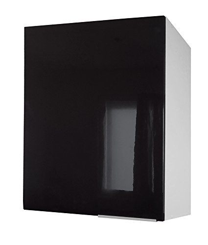Belenus Berlenus CP6HN Meuble Haut de Cuisine avec 1 Porte Noir Haute Brillance 60 cm 3519110066013 (3519110066013)