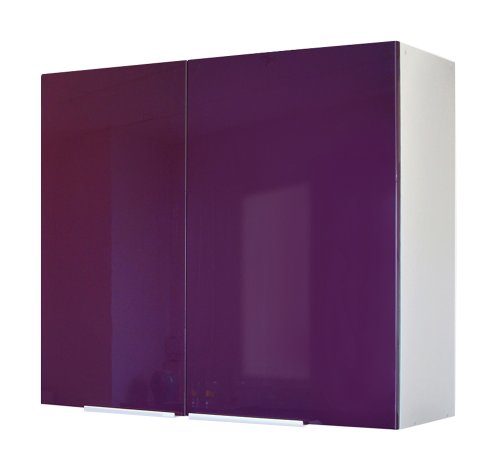 Belenus Berlenus CP8HA Meuble Haut de Cuisine avec 2 Portes Aubergine Haute Brillance 80 cm 3519110068055 (3519110068055)