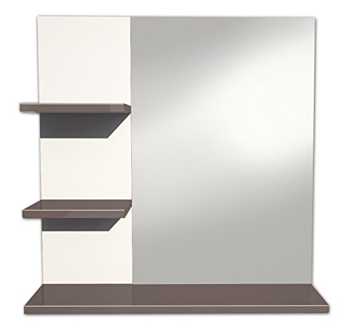 Mmtaupe meuble salle de bain miroir haute brill...