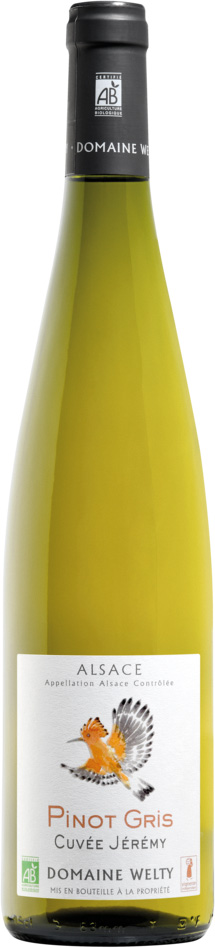  ALSACE AOP BLANC DEMI-SEC PINOT GRIS DOMAINE WELTY CUVÉE JÉRÉMY 2023 code EAN 3519416800311 