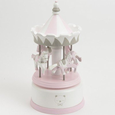 Carrousel musical bb rose - rose
