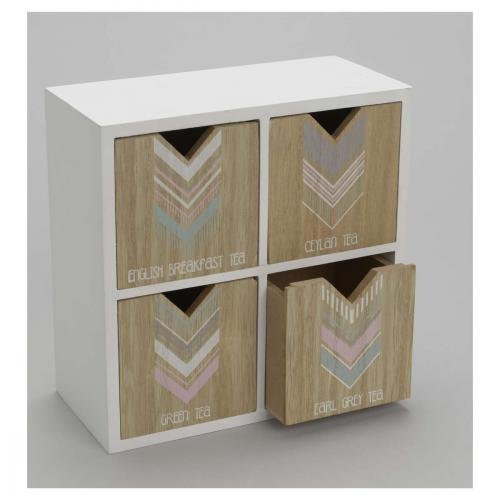 Accessoires thé - Armoire à Thé 4 tiroirs 
