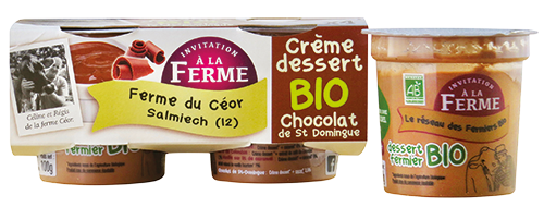 FERME DU CÉOR CRÈME DESSERT X4 BIO code EAN 3522045 