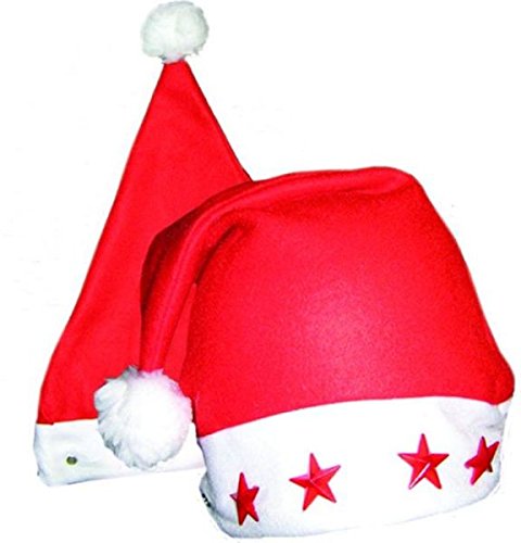 P'TIT Clown re68011 - Bonnet de Père Noël lumin...