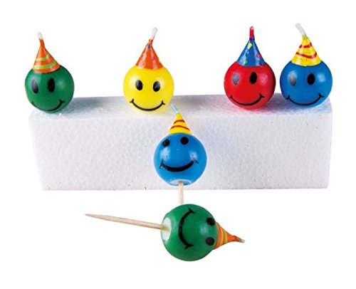 P'tit Clown P'TIT CLOWN 80001 Bougie Sourire - Boîte de 6 - Multicolore code EAN 3523160800015 