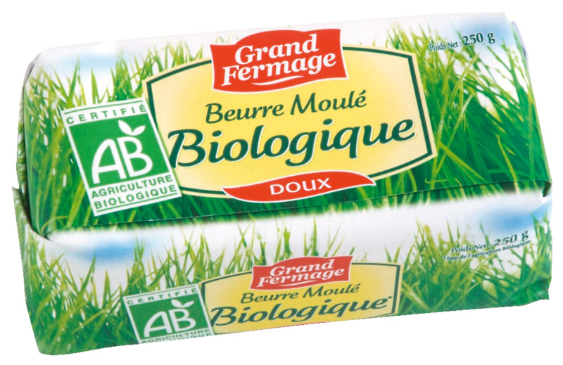 GRAND FERMAGE BEURRE MOULÉ DOUX BIO GRAND FERMAGE code EAN 3523230000819 