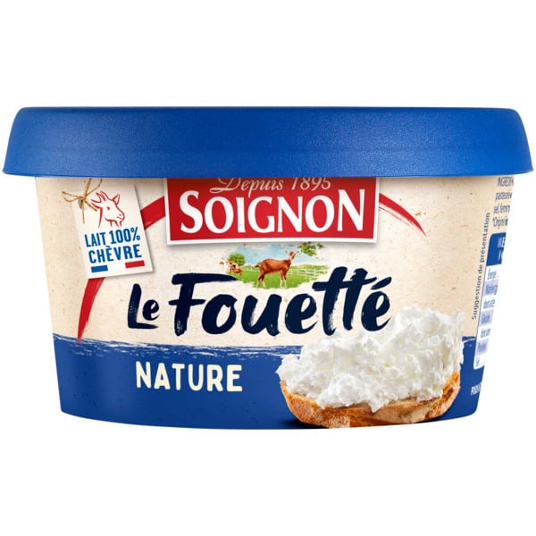  Le Fouetté De Chèvre Nature Et Le Fouetté De Chèvre Ail Et Fines Herbes Soignon code EAN 3523230038287 