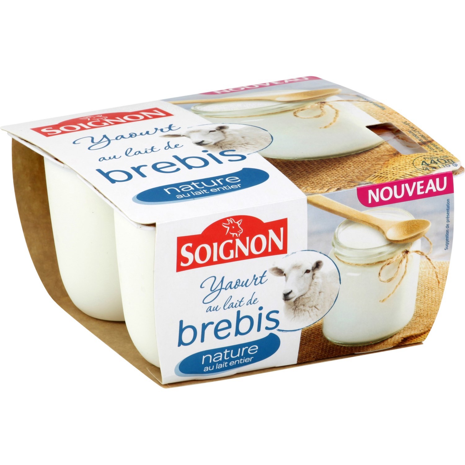 Yaourts lait de brebis nature SOIGNON