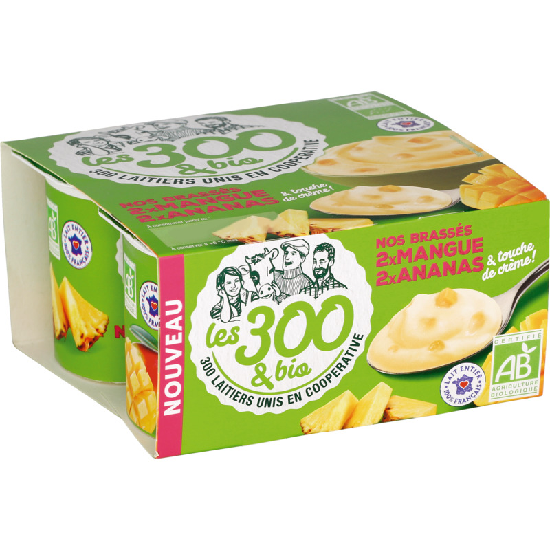 YAOURT BIO PANACHÉS 2 MANGUES - 2 ANANAS Les 300 & bio 3523230047371 Les 300 & bio YAOURT BIO PANACHÉS 2 MANGUES - 2 ANANAS Les 300 & bio 3523230047371 Les 300 & bio