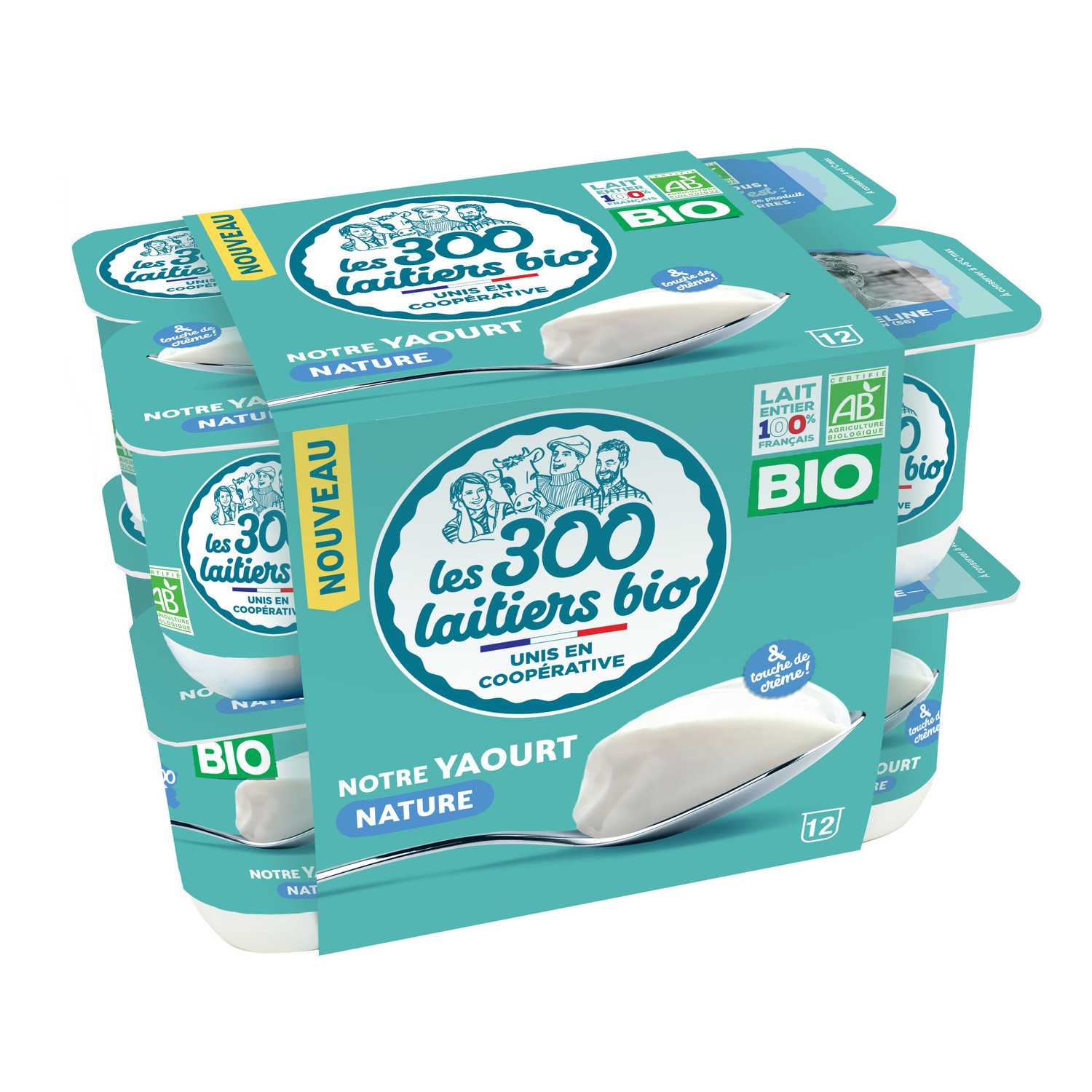 LES 300 & BIO Yaourt bio nature LES 300 & BIO code EAN 3523230058155 