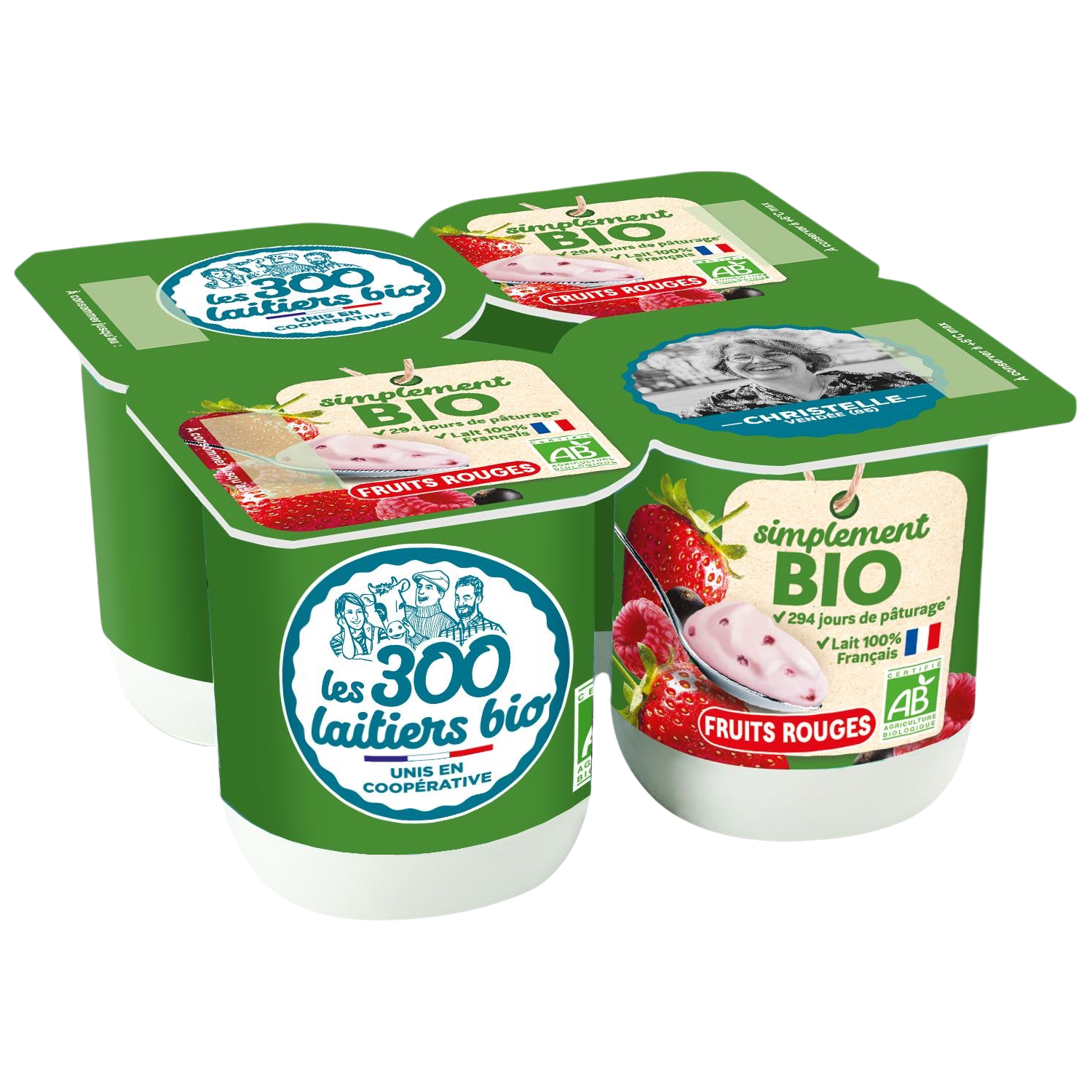 YAOURT SIMPLEMENT BIO BRASSÉ FRUITS ROUGES OU F...