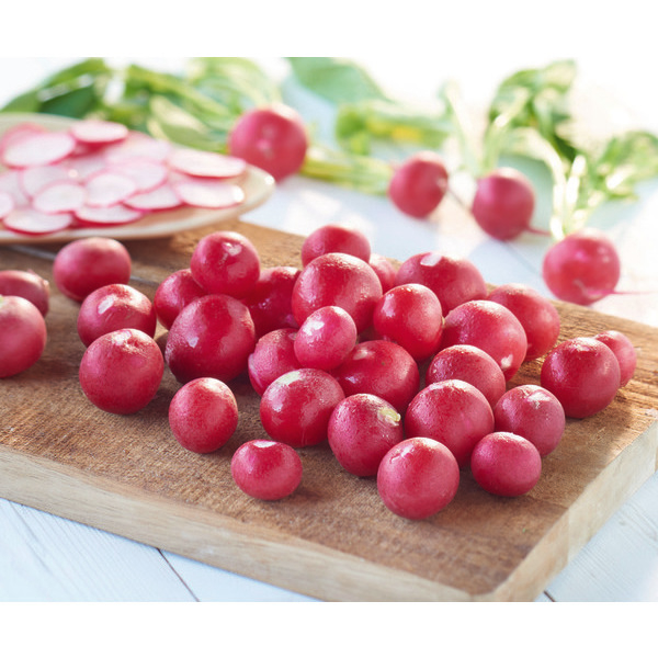  Radis ronds rouges Bio équeutés effeuillés code EAN 3523680370920 