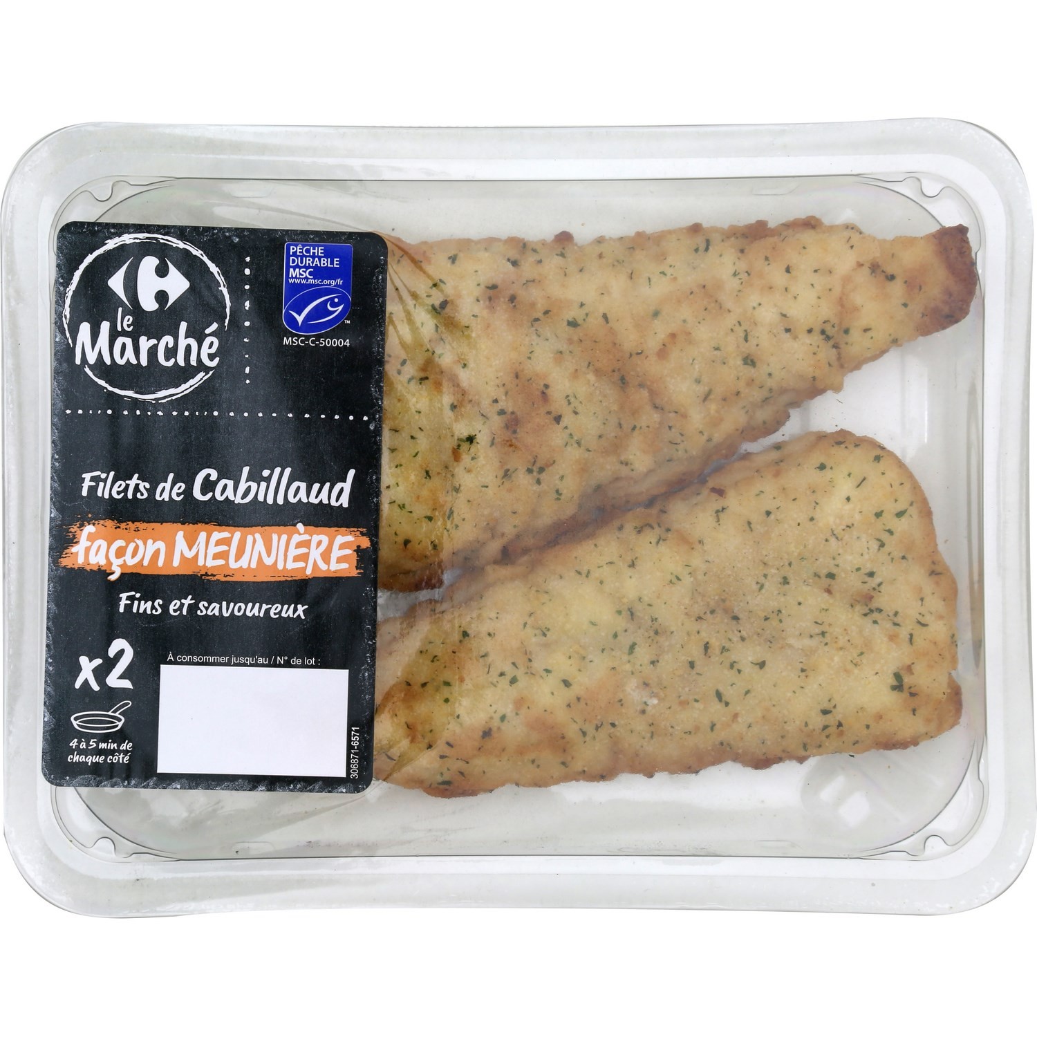 Filets de cabillaud façon Meunière CARREFOUR
