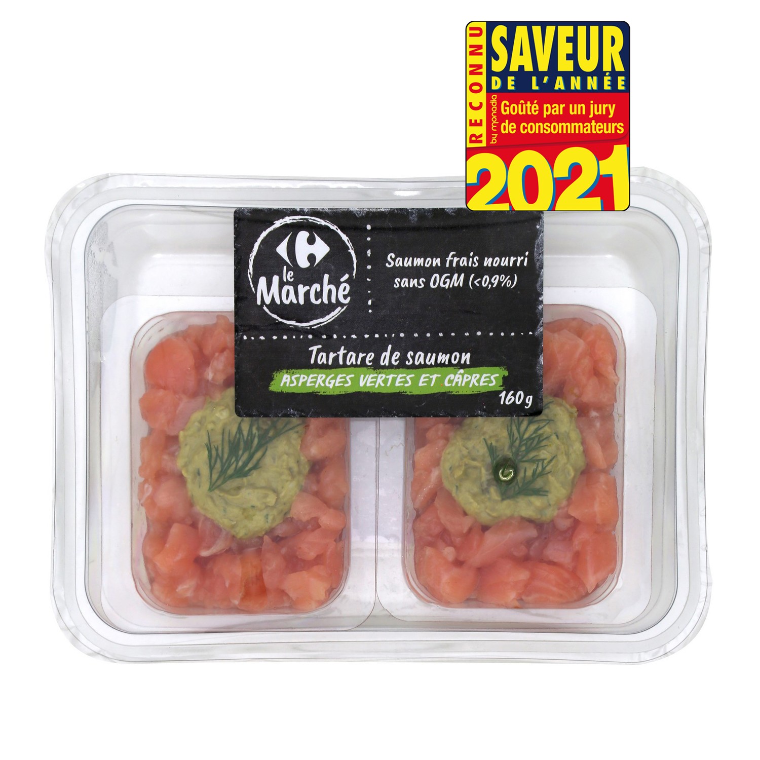 Tartare de saumon asperges vertes et câpres CAR...