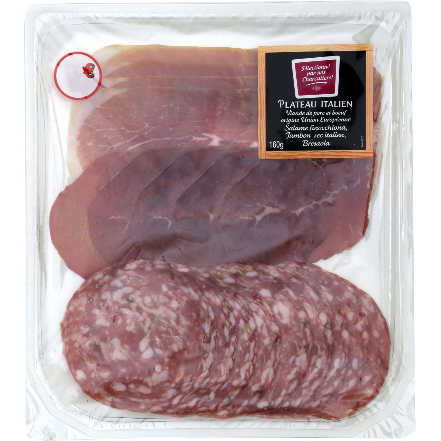 Plateau de charcuterie assortiment italien CARR...