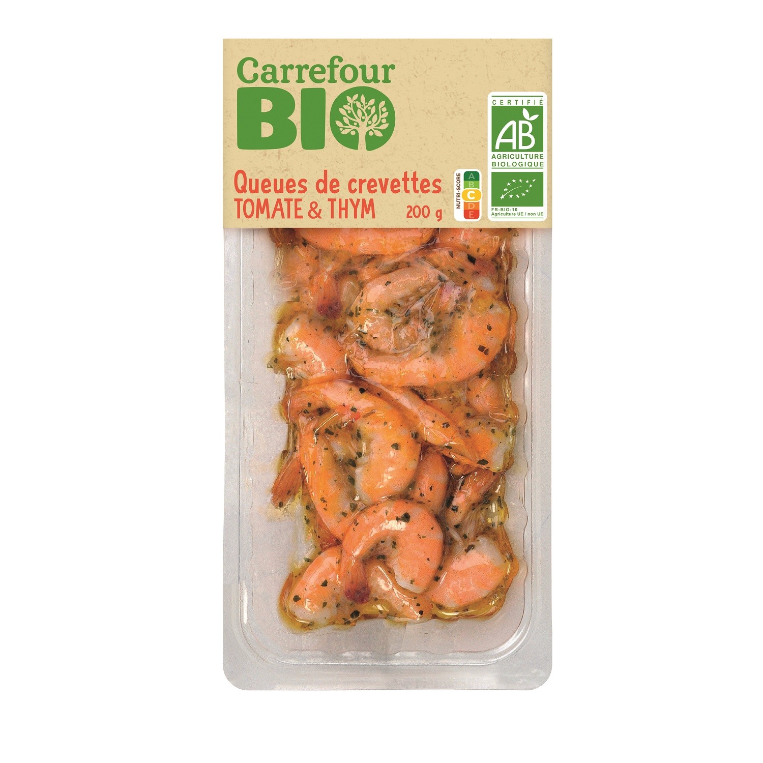 Queues de crevettes tomates et thym Bio PESCANOVA