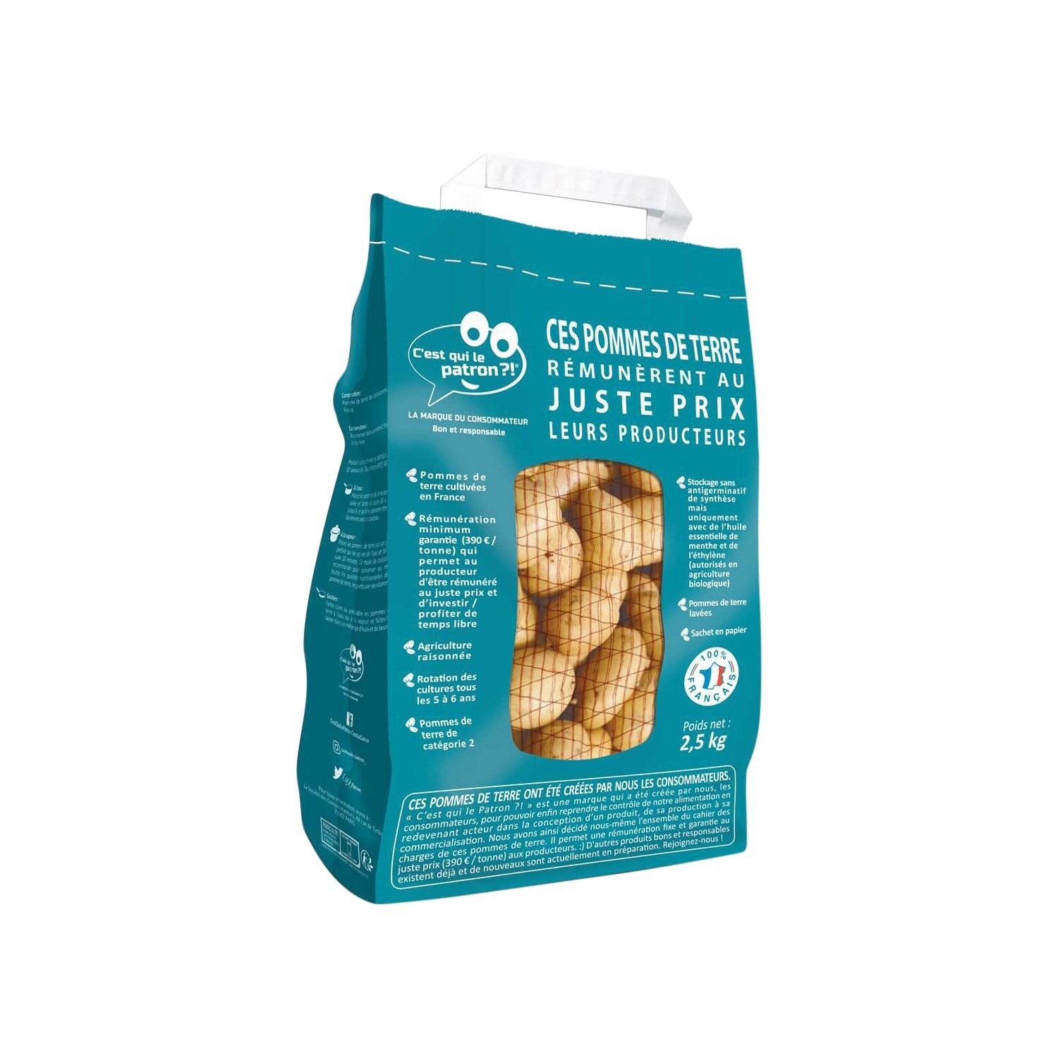  Pommes de terre de consommation à chair ferme Charlotte Charlotte C'EST QUI LE PATRON code EAN 3523680445918 