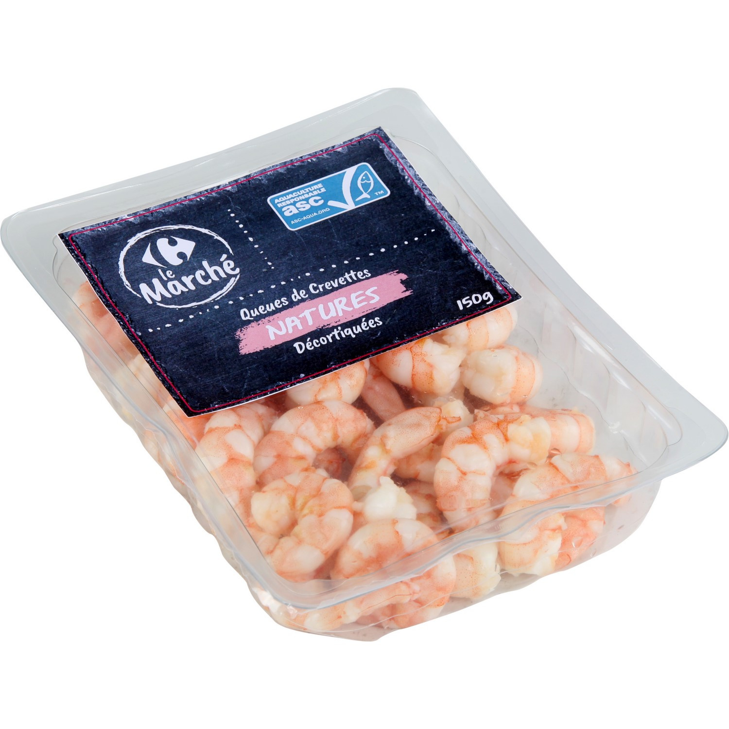 Queues de crevettes natures décortiquées CARREF...