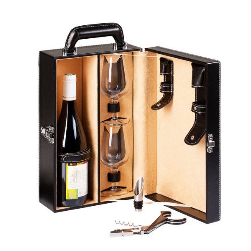 Gs110 coffret à vin finition sellier