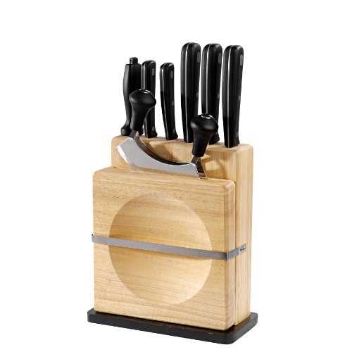 Men23 bloc 5 couteaux planche bois hachoir